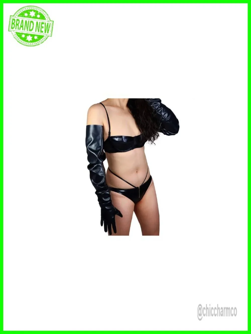 Faux Leather Oversized 35-Inch Shoulder Length Opera Gloves